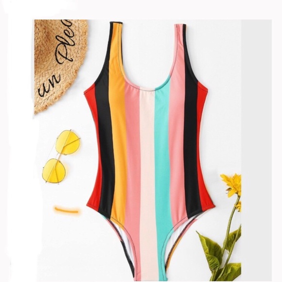 SHEIN Other - Shein One Piece Striped Swim Suit Bathing Suit